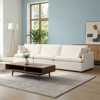 Canapé modulaire 3 pièces haut de gamme moderne de luxe avec accoudoirs à rail, sur mesure OEM/ODM, pour salon et usage commercial
