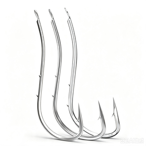 Hameçon Fukuryu à double ardillon, tige longue, pour pêche en mer, hameçon de pêche en mer, hameçon pour eau salée, hameçon pour appât vers, hameçon pour palourde. - Product Image 4