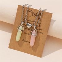 Nouveau collier pendentif lumineux, pendentif en forme de cœur, collier magnétique pour couple