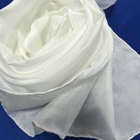 Écharpes en soie Habotai vierges de 6 mm, blanches, en tissu 100 % soie de mûrier, doublure imprimée numériquement, tissu en soie Charmeuse Habotai