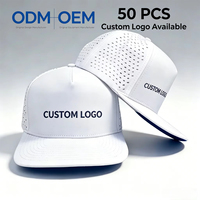 Gorra de Béisbol de Alta Calidad con Visera Ligeramente Curvada, Personalizada, de 5 Paneles, con Corte Láser, Resistente al Agua, para Deportes, Golf y Actividades
