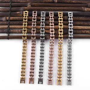Nouveaux bracelets punk plaqués or, bijoux pour <span class=keywords><strong>homme</strong></span>, acier inoxydable, <span class=keywords><strong>bracelet</strong></span> chaîne <span class=keywords><strong>de</strong></span> motard, bijoux pour <span class=keywords><strong>homme</strong></span>, chaîne <span class=keywords><strong>de</strong></span> moto - Product Image 5