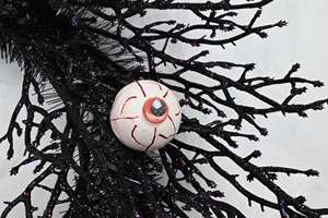 Decoraciones de Halloween Personalizadas Populares, Corona Artificial Negra para Puerta Principal, DIY - Product Image 6