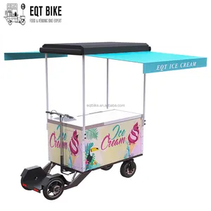 아이스크림 자전거 트레일러 패스트 푸드 트레일러 트럭 세발 자전거 모바일 식품 카트