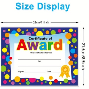 Certificati di Diploma in età prescolare stampabili certificato colorato di premio per i bambini che tornano a scuola materiale scolastico - Product Image 2