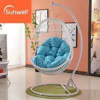 Fauteuil suspendu moderne en rotin tressé pour jardin, avec support, idéal pour cour et parc - Prix de gros