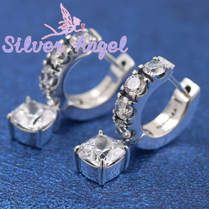 Boucles d'oreilles clous IPAN S925 en argent, motif <span class=keywords><strong>Dora</strong></span>, avec zircon et perle central, cadeau de luxe, vente directe usine - Product Image 5