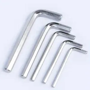 M1.5 M2 M2.5 M3 M4 M5 M6 cờ lê công cụ mạ kẽm L loại tuốc nơ vít hai chiều Hex L Key Wrench