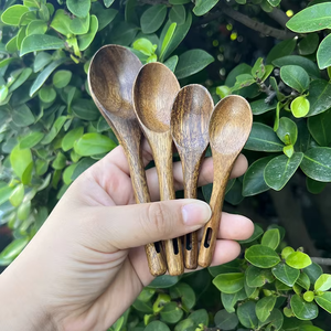 4-Piece Acacia Beech Wood Measuring Scoops <strong>Set</strong> for Home Kitchen Cooking Baking <strong>Spice</strong> Coffee Tea Utensils - Product Image 6