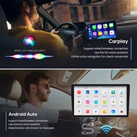 Autoradio universel 9/10 pouces 4+64 Go 2K BT 5.4 Carplay DSP GPS Android 10 OLED 4G ultra-fin à monter sur tableau de bord avec transmetteur FM et garantie 1 an