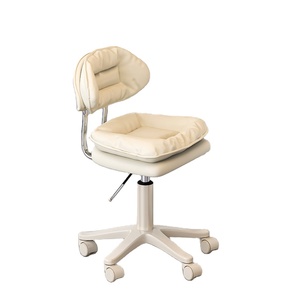 Tabouret de pédicure bleu pour salon de beauté moderne Chaise de technicien de pédicure à ongles avec roues à rotation hydraulique - Product Image 1