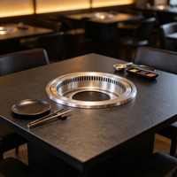 Table de barbecue multifonctionnelle sans fumée pour usage commercial, table de barbecue intégrée auto-purifiante pour la restauration