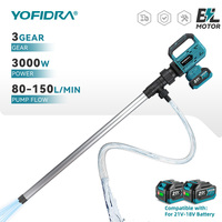Pompe à eau sans fil YOFIDRA 3000W, sans balais, 21V, haute pression, pompe de transfert électrique, 80-150 L/min pour l'irrigation