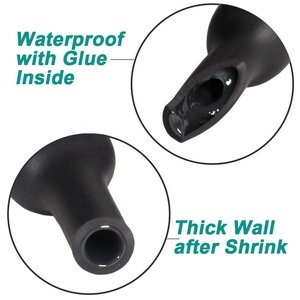 Kit de gaines thermorétractables Deem 3:1 et 4:1, tube thermorétractable noir en PE avec colle, offrant une isolation durable pour la protection des fils - Product Image 3