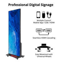 Pantalla LED para Póster, Tecnología GOB, Pantalla de Alta Definición, Empalme Multipantalla, Señalización Digital Plegable, Panel LED de Pie