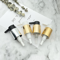 Offre Spéciale gauche-droit verrouillé lotion pompe or en aluminium pompe de traitement avec l'extérieur printemps pour corps 24/410