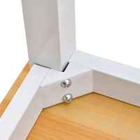 HISPEED Grande table d'ordinateur Bureau d'étude Bureau à domicile Cadre en fer Table pliante stable de 4 pieds