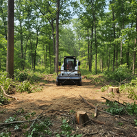 TOPS Forest Mulcher Mini Skid Steer Mulcher Tracked Loader con Alimentazione Idraulica, Attacco Cippatore ad Alta Efficienza