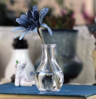 Bouteille en verre transparente de 55 ml avec bouchon en bois pour messages, mini capsule DIY, vente en gros