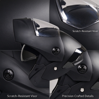 Casques de moto intégraux pour hommes et femmes avec visière ABS, état neuf, style demi-face, protection de la tête en priorité, coque de sécurité