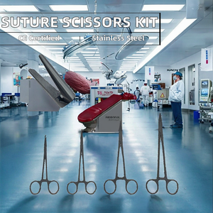 Class I <b>Suture</b> Scissors Set Manual O R Grade Stainless Steel <b>Suture</b> Removal <b>Kit</b> CE Certified Surgical - Product Image 2