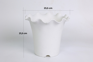 Vietnam PP Plastic Flower <b>Pot</b> Wavy Rim Lightweight Durable Eco-Friendly 4.8L Modern Garden Planter <b>Indoor</b> Outdoor <b>Plants</b> - Product Image 5