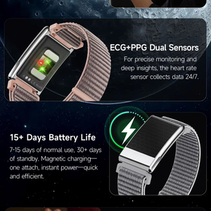 헬스 스마트 스크린리스 손목밴드 활동 추적기 심박수 혈압 모니터 혈중 산소 앱 제어 IP68 방수 - Product Image 3