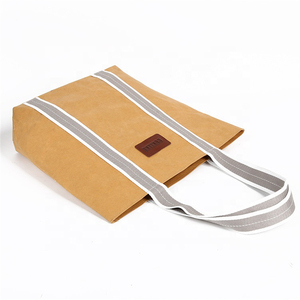 Sac cadeau en papier kraft <span class=keywords><strong>rectangulaire</strong></span> avec poignée tournante, pliable, personnalisé, marron, pour le Shopping, nouvelle collection - Product Image 3