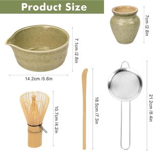 Kit de préparation de thé matcha de qualité supérieure pour la cérémonie du thé japonaise traditionnelle, ensemble d'outils idéal pour un cadeau matcha - Product Image 2