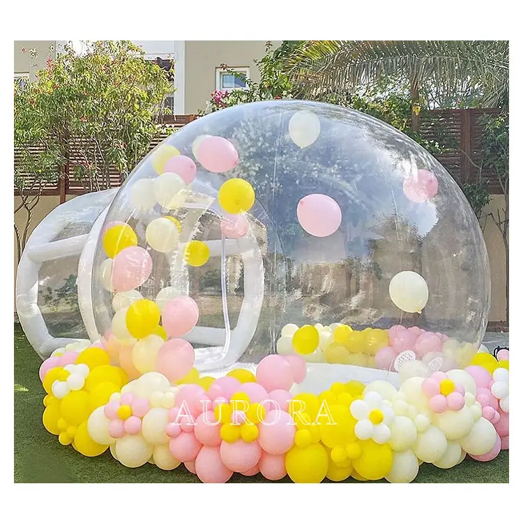 Kids Balloons Fun House Clear Inflável Crystal Igloo Dome Bubble Tent Transparente Inflável Bubble Balloons Casa para festa