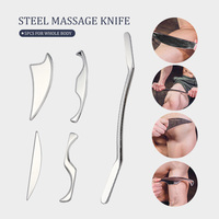 Outil de massage Gua Sha en acier inoxydable 304 le plus vendu, couteau de massage IASTM, outil de massage corporel et facial, masseur Gua Sha, ensemble Gua Sha