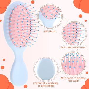 Brosse à cheveux de voyage pour bébé avec poignée en ABS, petite et mignonne, personnalisée, en poils de sanglier, pour démêler les cheveux - Product Image 2