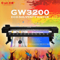 Impresora de Inyección de Tinta Eco-Solvente Gwin de 10 Pies con Cabezal de Impresión Automático Multicolor para Pancartas Flexibles XP600 Nueva