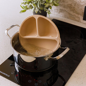 Assiette repas divisée en silicone souple Es-Pro, la plus vendue, sans BPA, de qualité alimentaire, sûre, avec 4 ventouses - Product Image 6