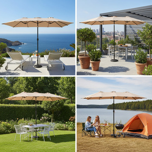 Vườn Tùy Chỉnh 12 Xương Sườn Cantilever Parasol Patio Hai Mặt Ô Ngoài Trời Lớn Khổng Lồ Mặt Trời Ô Trên Bán - Product Image 2
