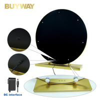 Miroir de maquillage rond en or HollyWoodLED avec éclairage, 60 cm, 13 ampoules LED, 3 couleurs, variateur d'intensité, capteur tactile