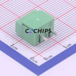 WJ126V-5.0-2P Screw Terminal Block Through hole Component (THT),P=5mm Connector 1x2P 5mm Green Through Hole - Product Image 2