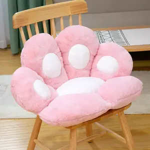 超软毛绒玩具定制卡哇伊可爱猫爪靠枕毛绒椅垫动物