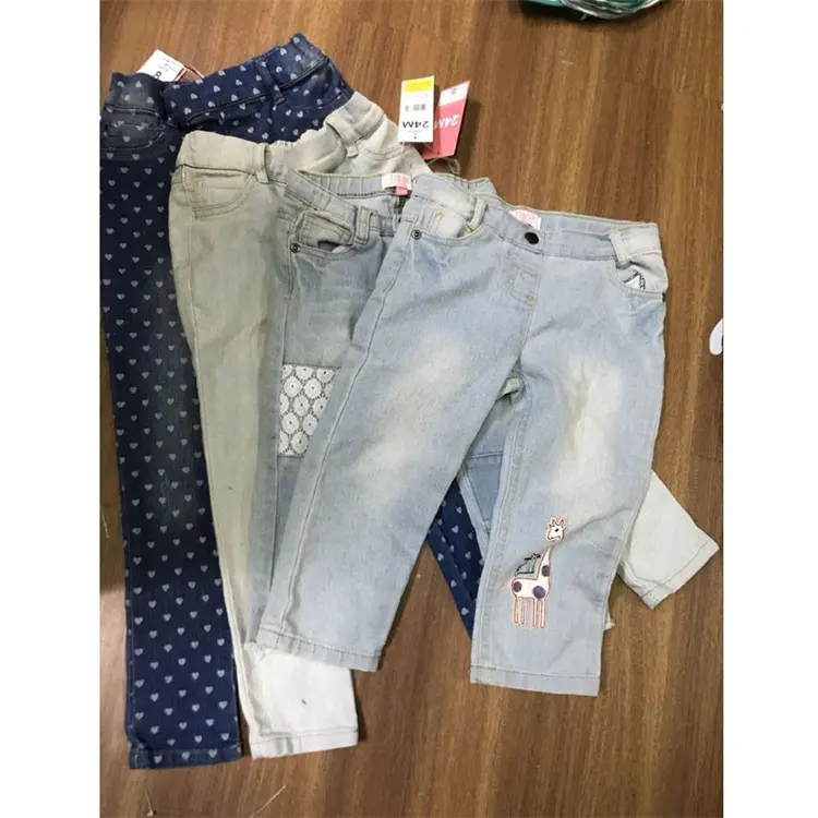 2020 Stock Liquidation mixed cheap children wholesale used jeans apparel stock lot jeans stock lot branded kids jeans