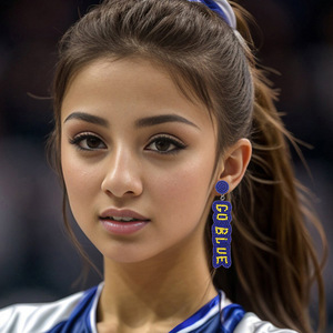 Boucles d'oreilles tissées Design de mode GO BLUE Blue Riz Beads Pendentif Boucles d'oreilles pour femmes Uionen 1825 - Product Image 4