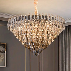 โคมไฟระย้าแก้วทรงกลม LED โคมไฟระย้าแก้วสำหรับวิลล่าร้านอาหาร - Product Image 3