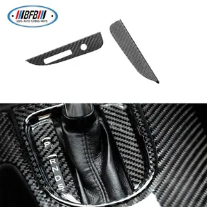 RHD Only 2 PCS Real Carbon Fiber Gear Shift Panel Cover Trim for Mustang 2015+ Right Hand Drive interior trims