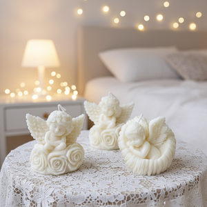 N-072 Rose Angel Aroma-Kerze Sojawachs Umweltfreundlich Handgefertigt Fotografie-Requisiten Tischdekoration Hochzeitsgeschenk Duftkerzen - Product Image 3
