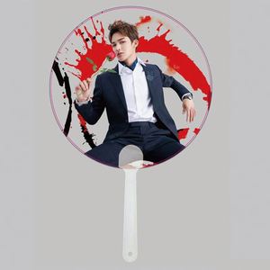 Cadeau promotionnel, prix de gros, éventail en plastique PVC personnalisé avec impression de logo - Product Image 4