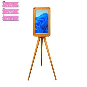 ตู้ถ่ายรูปไม้โอ๊คสองด้าน พร้อมหน้าจอสัมผัส 18.5 นิ้ว สำหรับ <span class=keywords><strong>iPad</strong></span> พร้อมตู้ครอบกล้อง DSLR และเครื่องพิมพ์ - Product Image 2