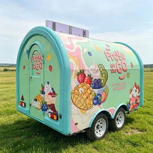 Remolque de Comida Móvil Pequeño Estándar Europeo de un Solo Eje, Totalmente Equipado, para Helados, Algodón de Azúcar, Crepas y Otros Snacks - Product Image 4