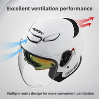 Nouveau Casque Moto Rétro Ouvert Vintage Demi-Casque Léger en ABS Certifié 3C Toutes Saisons pour Cruiser Scooter Usine