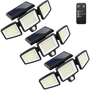 Faro Solare LED 100w 200w 300w per Esterni, Impermeabile IP65, per Giardino, Cortile, Parco, Vialetti e Sicurezza Edifici - Product Image 1