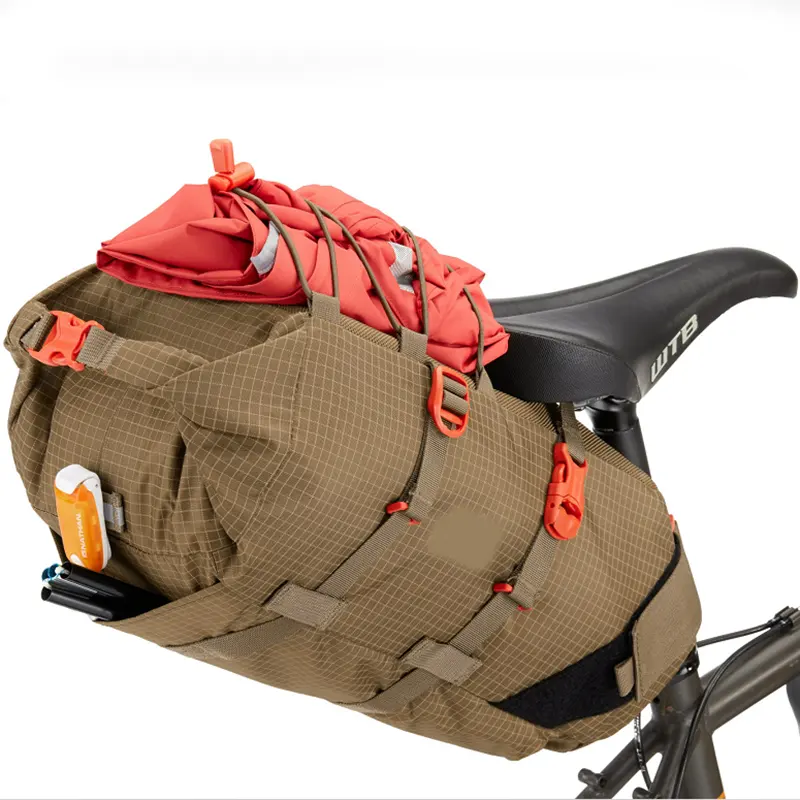 Bolsa impermeable para asiento trasero de bicicleta, sillín de gran capacidad para ciclismo de montaña y carretera, OEM