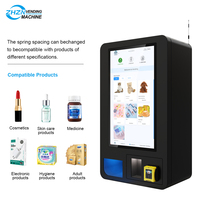 Distributeur automatique ZHZN intelligent à écran tactile de 32 pouces, type mural, avec vérification d'âge et lecteur de paiement par carte